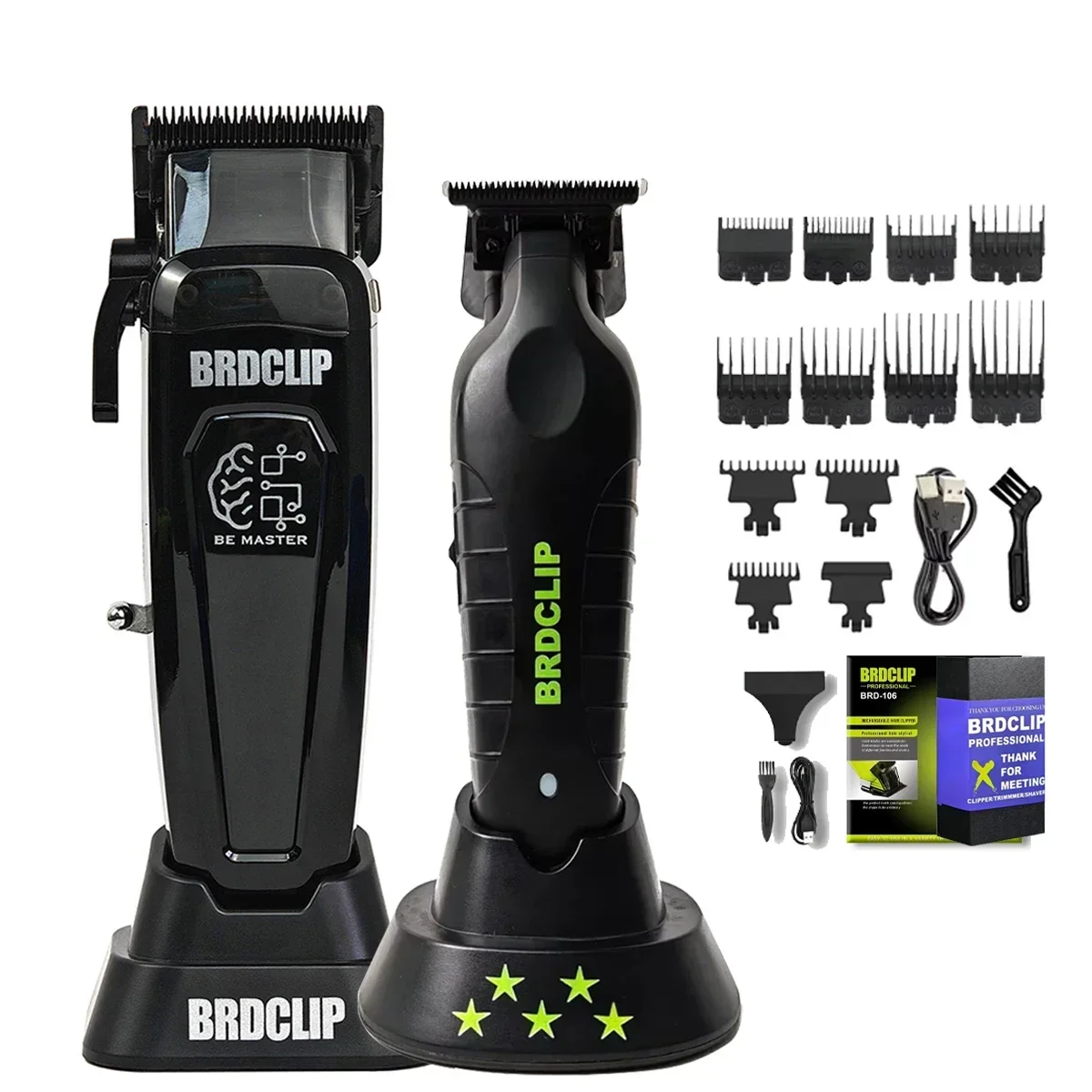 Новая профессиональная машинка для стрижки волос BRDCLIP BRD106 BL1T с высоким двигателем 7500 об/мин 7800 об/мин электрический триммер DLC лезвие светодиодная зарядная база парикмахерская
Новая профессиональная машинка для стрижки волос BRDCLIP BRD106 BL1T с высоким двигателем 7500 об/мин 7800 об/мин электрический триммер DLC лезвие светодиодная зарядная база парикмахерская