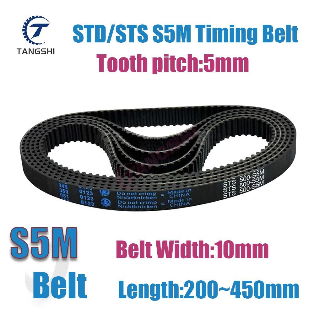 S5M Rubber Closed Loop Timing Belt Width 10mm Length 200 205 210 215 220 225 230 235 240 245 250 255 260 265 270~450mm S5M Belt
S5M Rubber Closed Loop Timing Belt Width 10mm Length 200 205 210 215 220 225 230 235 240 245 250 255 260 265 270~450mm S5M Belt