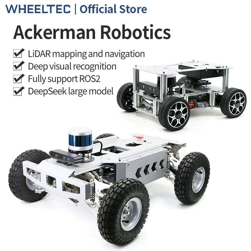 WHEELTEC Ackerman ROS small car robot CAN serial port control all metal frame intelligent car chassis
WHEELTEC Ackerman ROS small car robot CAN serial port control all metal frame intelligent car chassis