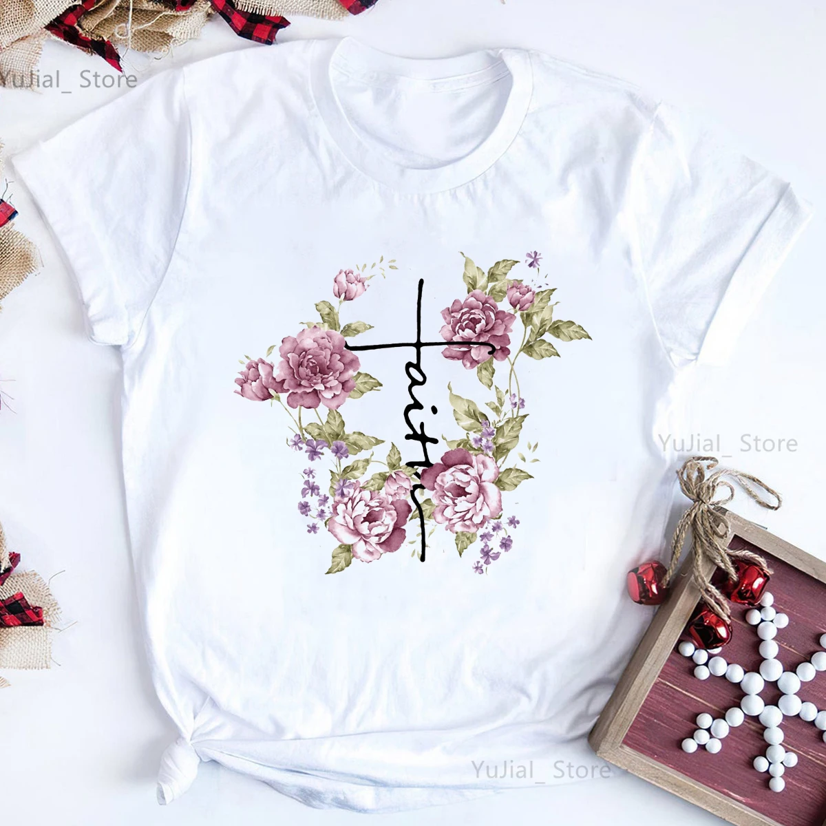 2024 Hot Sale Faith Flowers Graphic Print T Shirt Girls White Pink Fashion Tshirt Femme Short Sleeve T-Shirt Female
2024 Hot Sale Faith Flowers Graphic Print T Shirt Girls White Pink Fashion Tshirt Femme Short Sleeve T-Shirt Female