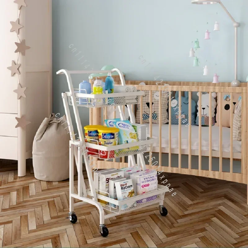 Kitchen Multifunction Storage Rack Kitchen Organizer Metal Stand Organizatio For Stall Parallel Folding Portable Shelf Floor