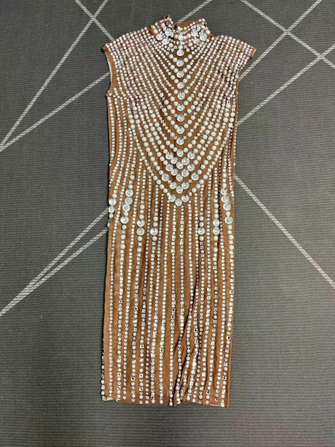 Luxury Rhinestones Dresses Sexy Mesh Transparent Nightclub Outfit Performance Costume Celebruty Elegant Party Birthday Dresses
Luxury Rhinestones Dresses Sexy Mesh Transparent Nightclub Outfit Performance Costume Celebruty Elegant Party Birthday Dresses