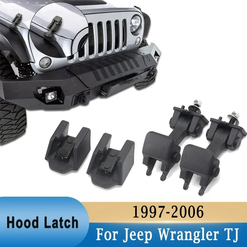 1 Pair ABS Hood Latches Catches & Brackets with Mounting Hardware (Nuts) for Jeep Wrangler TJ 1997-2006 OEM Bolt-On Replacement
1 Pair ABS Hood Latches Catches & Brackets with Mounting Hardware (Nuts) for Jeep Wrangler TJ 1997-2006 OEM Bolt-On Replacement