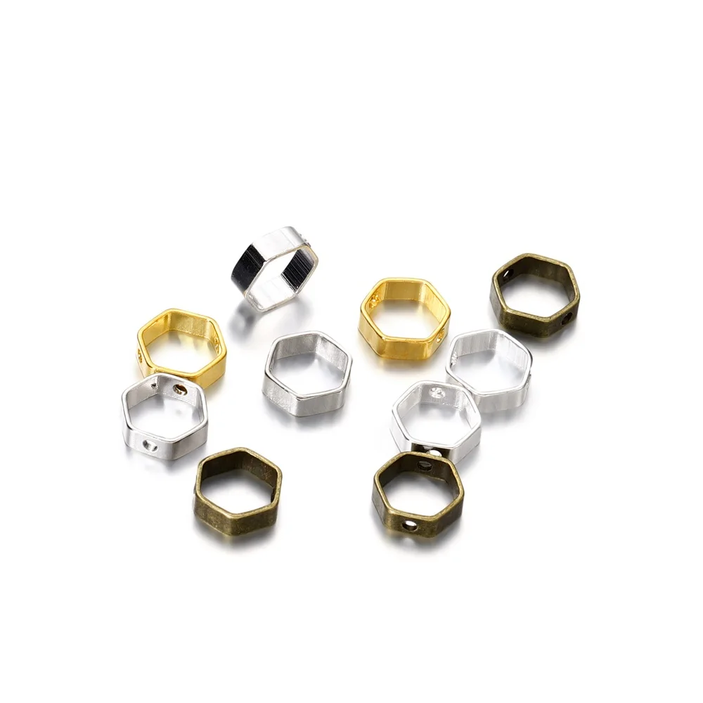 20Pcs/Pack Mixed Copper Hexagon Double Hole Beads Frame Pendant For DIY Beads Craft Jewelry Making Accessories 
20Pcs/Pack Mixed Copper Hexagon Double Hole Beads Frame Pendant For DIY Beads Craft Jewelry Making Accessories