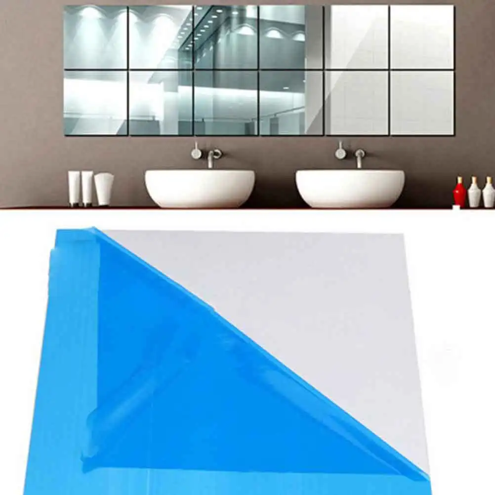 18pcs Mirror Wall Sticker Square Reflective Tiles For Bathroom Home Decor Functional Mirror Sticker Decoration
18pcs Mirror Wall Sticker Square Reflective Tiles For Bathroom Home Decor Functional Mirror Sticker Decoration