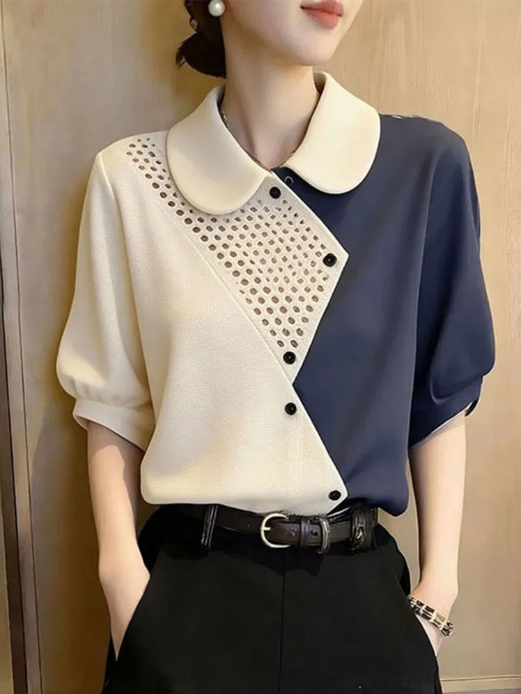 Elegant Slimming Short Sleeve Shirt Beautiful Unique Design High-End Feel Summer 2026 Women's Fashion Casual Shirt
Elegant Slimming Short Sleeve Shirt Beautiful Unique Design High-End Feel Summer 2026 Women's Fashion Casual Shirt