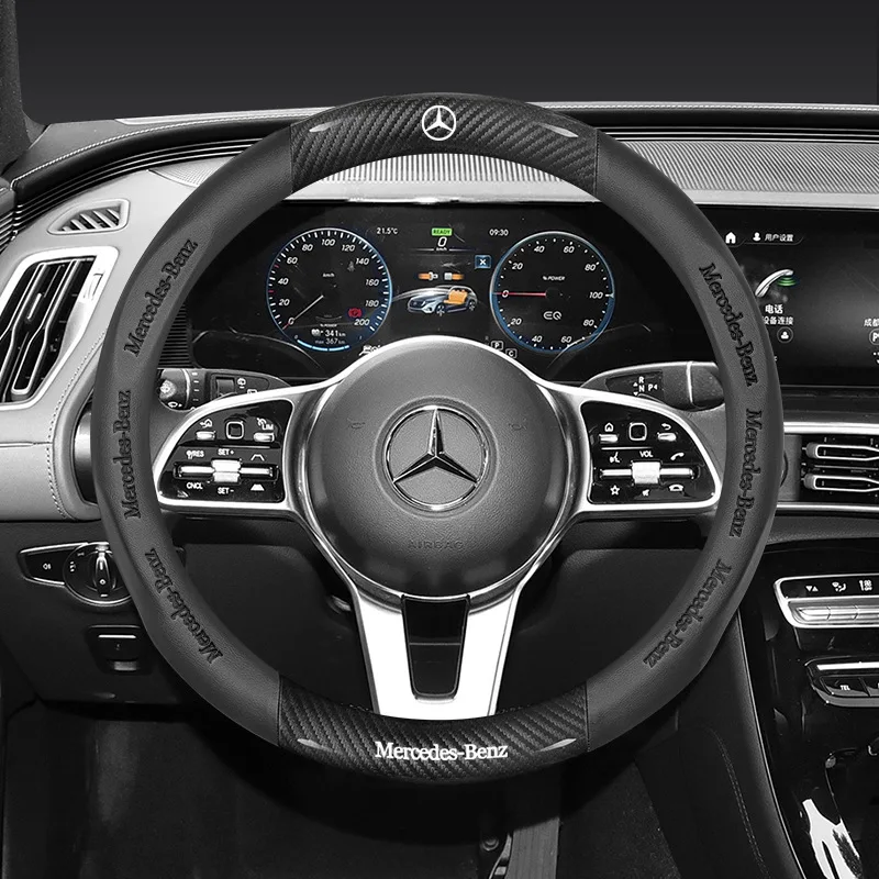 38CM Carbon Fiber Car Steering Wheel Cover Breathable Anti Slip For Mercedes Benz AMG W203 W206 W220 W205 W211 W212 W201 W210
38CM Carbon Fiber Car Steering Wheel Cover Breathable Anti Slip For Mercedes Benz AMG W203 W206 W220 W205 W211 W212 W201 W210