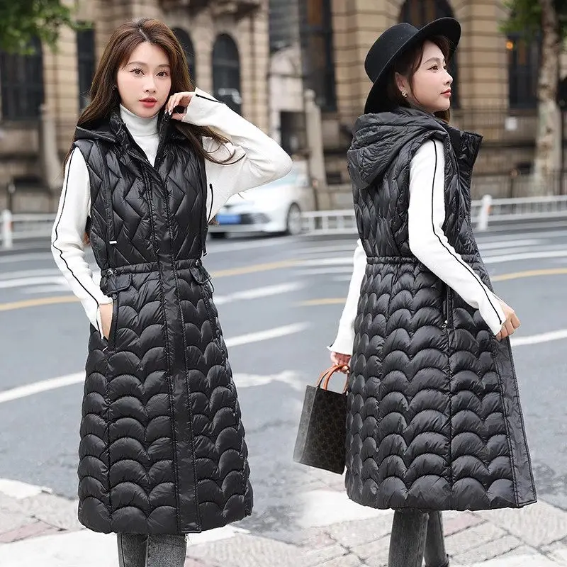 Trendy Waistcoat Women's Jacket Autumn And Winter Bright Face Popular Medium Length Down Cotton Vest Detachable Hat Parkas Z2970
Trendy Waistcoat Women's Jacket Autumn And Winter Bright Face Popular Medium Length Down Cotton Vest Detachable Hat Parkas Z2970