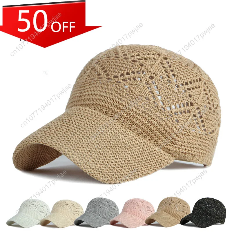 Summer outdoor sun protection sun hat for women, hollow mesh breathable baseball cap, knitted duckbill cap
Summer outdoor sun protection sun hat for women, hollow mesh breathable baseball cap, knitted duckbill cap