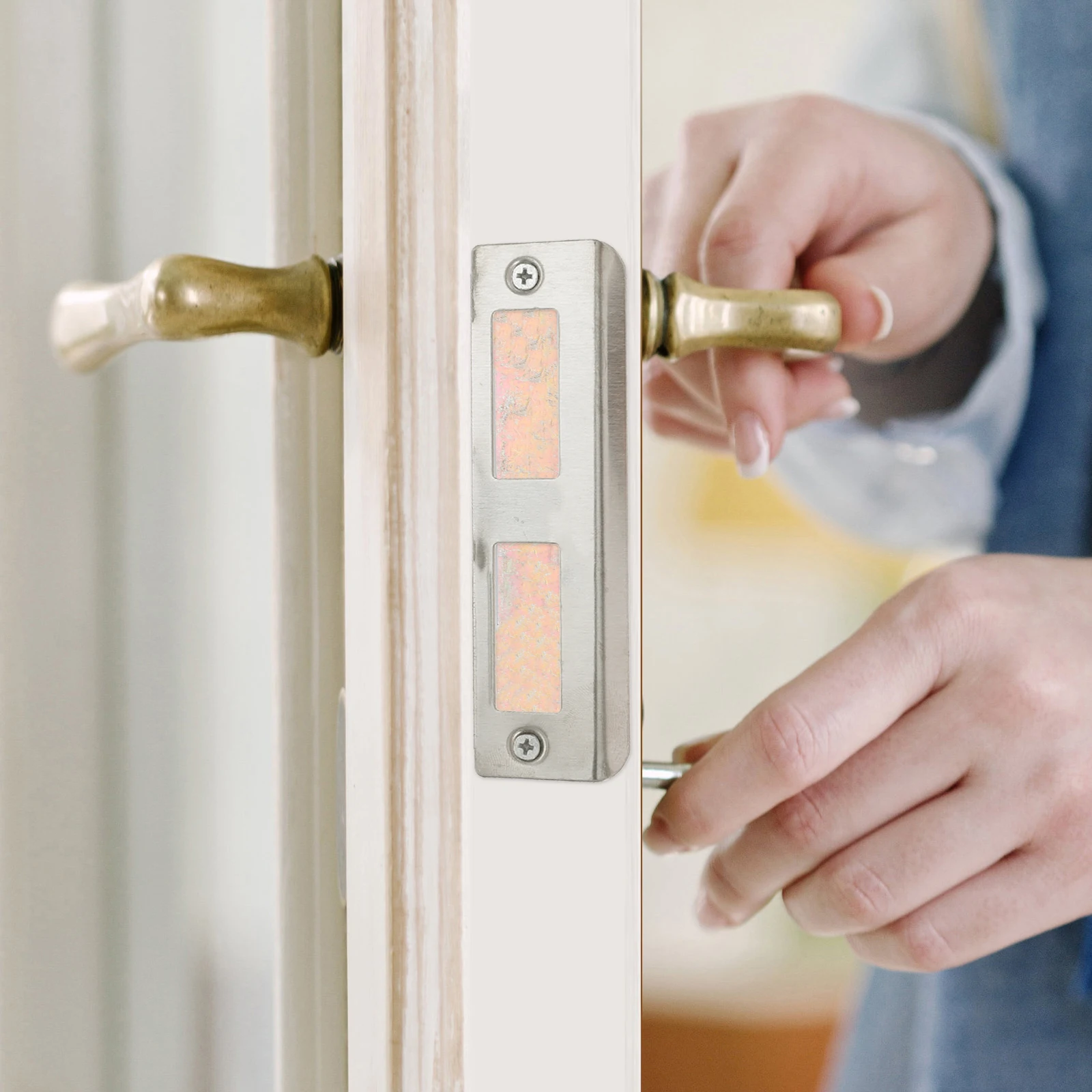 5 Pcs Stainless Steel Door Reinforcement Plates High Strength Deadbolt Strike Plate Door Hole Filler Garage Hardware
5 Pcs Stainless Steel Door Reinforcement Plates High Strength Deadbolt Strike Plate Door Hole Filler Garage Hardware