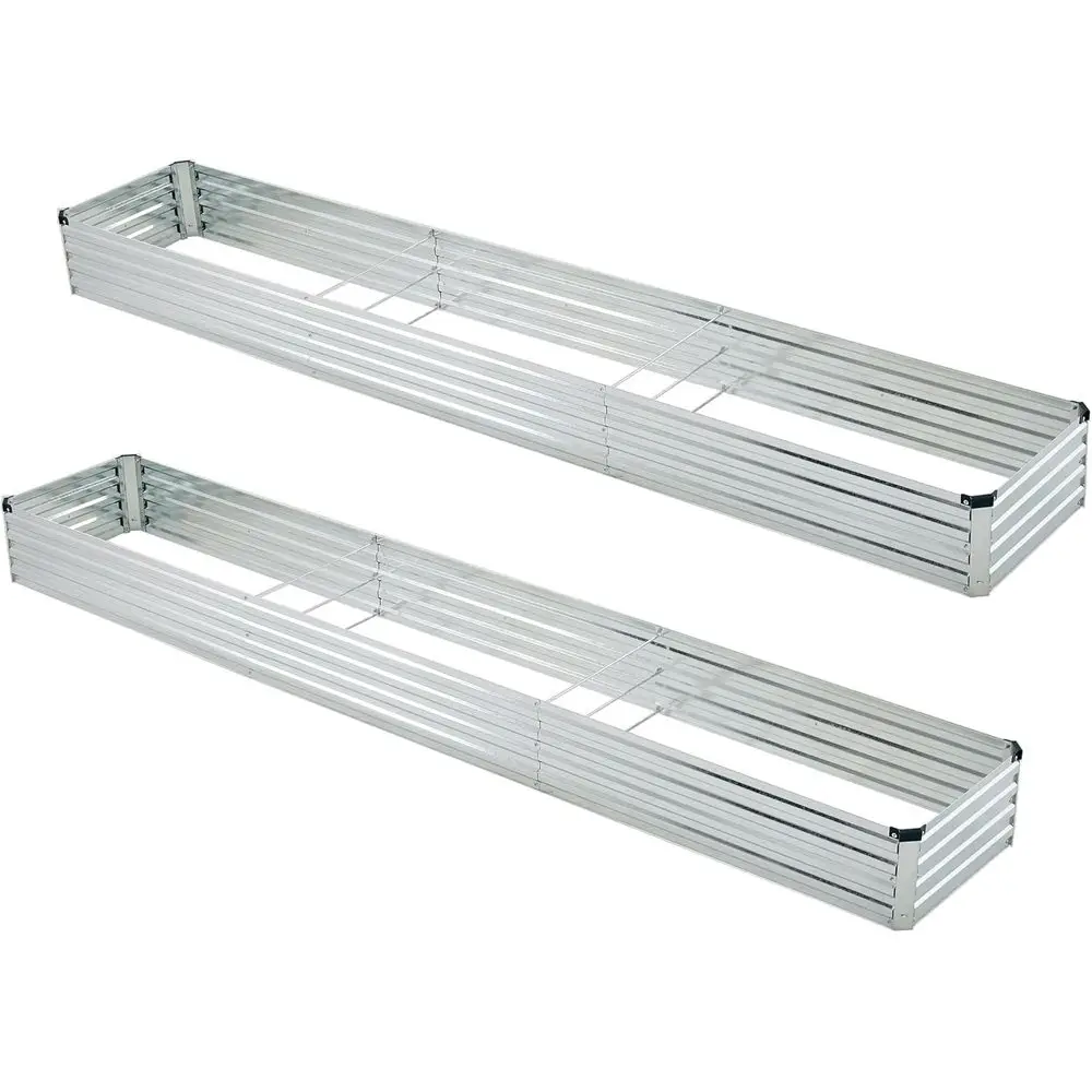 ox12x2x1t(2 Pack) Galvanized Raised Garden Bed,Outdoor Planter Box Metal Patio Kit Planting Bed or Vegetables lowers Herb,Silver
ox12x2x1t(2 Pack) Galvanized Raised Garden Bed,Outdoor Planter Box Metal Patio Kit Planting Bed or Vegetables lowers Herb,Silver