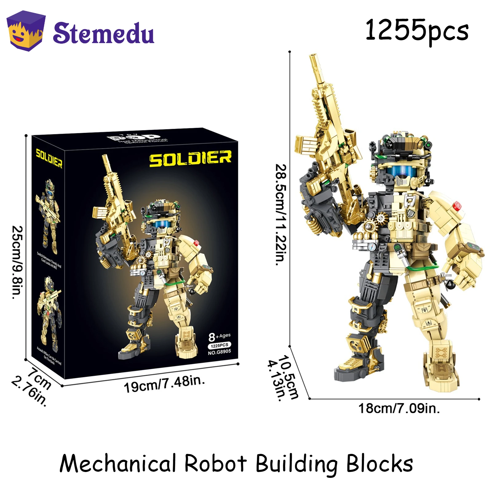 1225PCS Mechanical Robot Building Blocks Mechanical Semi-disassembled Mecha Soldier with Gun Movie Series Toys Kids Boys Gifts
1225PCS Mechanical Robot Building Blocks Mechanical Semi-disassembled Mecha Soldier with Gun Movie Series Toys Kids Boys Gifts