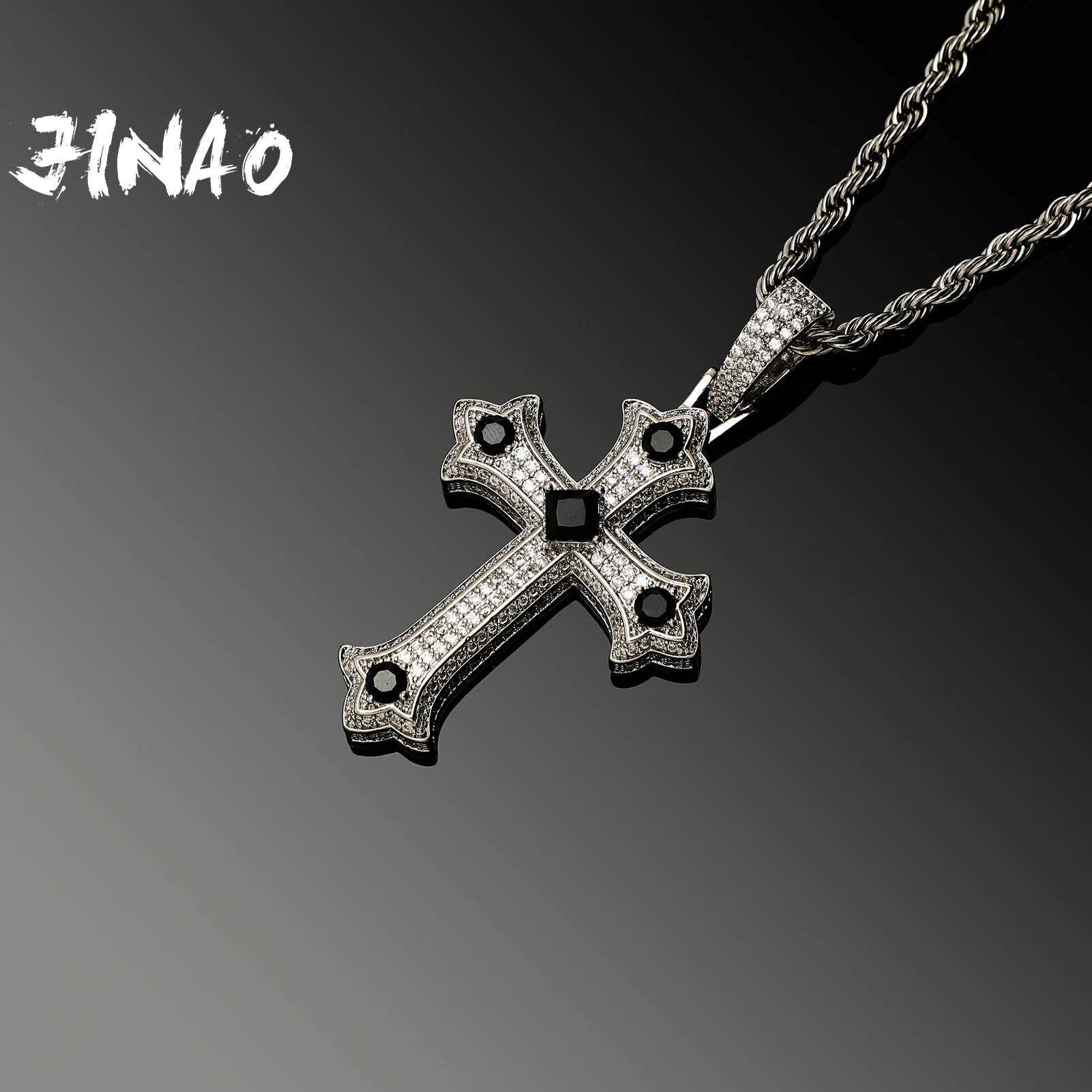 JINAO 2022 NEW European and American Style Colorful Cross Pendant High Quality Ice Cravejado AAA+ Cubic Zircon Jewelry For Gift
JINAO 2022 NEW European and American Style Colorful Cross Pendant High Quality Ice Cravejado AAA+ Cubic Zircon Jewelry For Gift