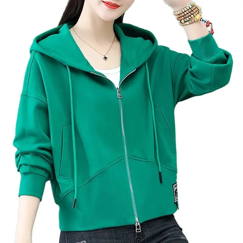Women Cardigan Sweatshirt 2022 Spring Autumn Long Sleeve Hooded Sweatshirt Ladies Loose Casual Top Women's short Jacket 4XL
Women Cardigan Sweatshirt 2022 Spring Autumn Long Sleeve Hooded Sweatshirt Ladies Loose Casual Top Women's short Jacket 4XL