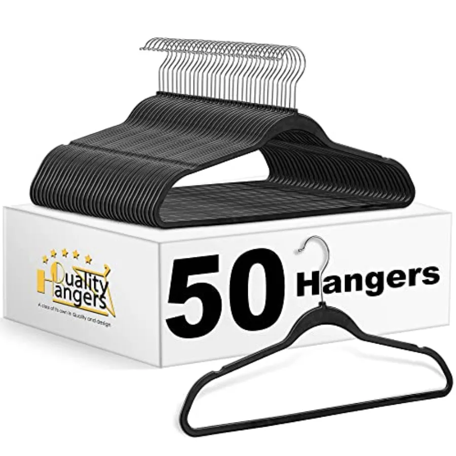 Pack Plastic Hangers for Clothes - Slim Non-Velvet Hangers with 360° Swivel Chrome Hook and Non Slip Notches - Ideal for Dresse
Pack Plastic Hangers for Clothes - Slim Non-Velvet Hangers with 360° Swivel Chrome Hook and Non Slip Notches - Ideal for Dresse