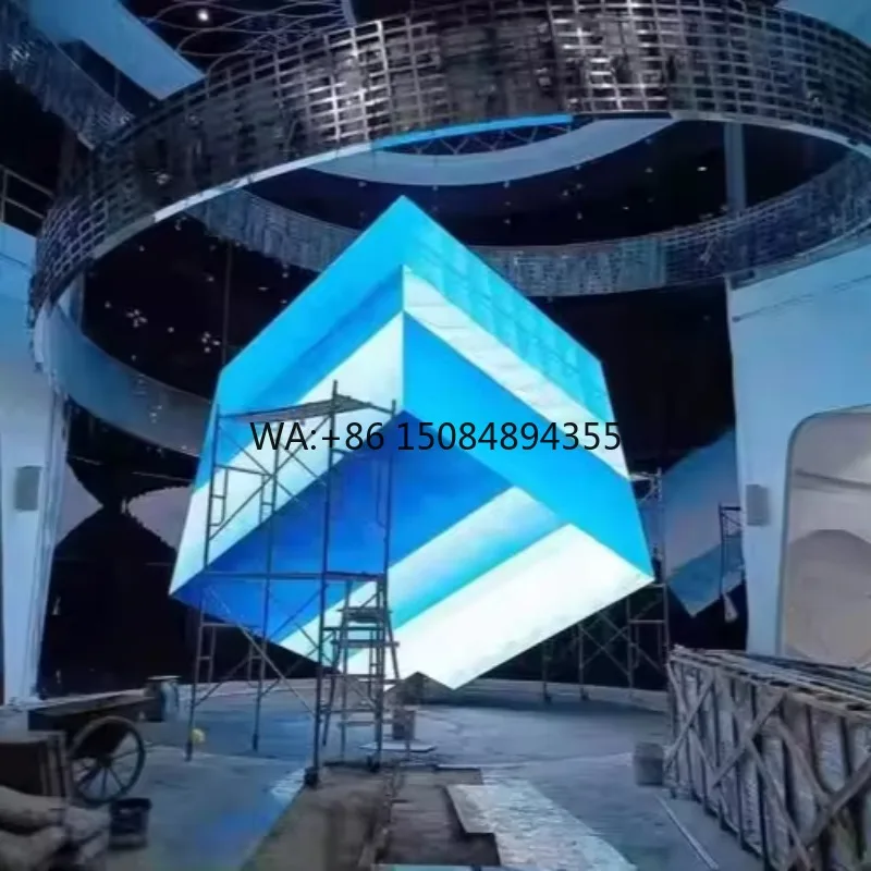 P2.5 Indoor Commercial Advertising LED Cube Screen Creative 5-Sided Logo Brand Display with Animation & Graphics Function
P2.5 Indoor Commercial Advertising LED Cube Screen Creative 5-Sided Logo Brand Display with Animation & Graphics Function