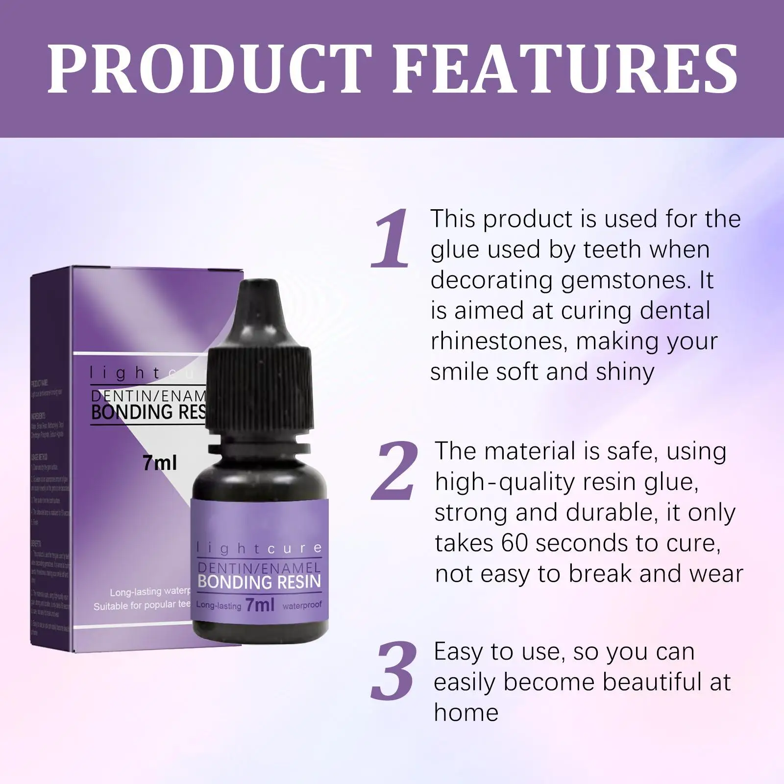 Tooth Gems Glue Dental Resin Ultra Strong Teeth Decoration 7ml for Girls Women at Home Use
Tooth Gems Glue Dental Resin Ultra Strong Teeth Decoration 7ml for Girls Women at Home Use