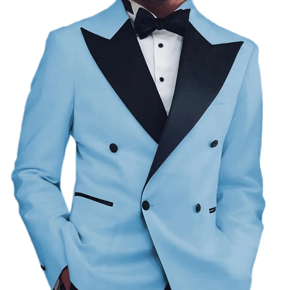 Double Breasted Blue Suit Men Wedding Prom Party Business Groom Tuxedo Wedding Suit (Blazer+Pant)
Double Breasted Blue Suit Men Wedding Prom Party Business Groom Tuxedo Wedding Suit (Blazer+Pant)
