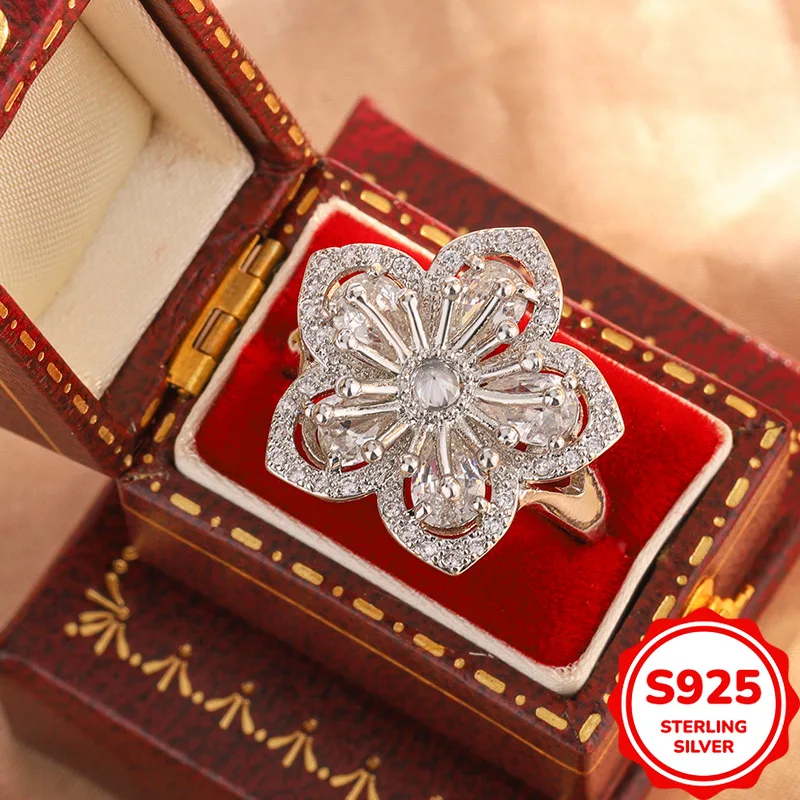 Exquisite and Elegant Genuine S925 Silver Hollow Air Quality Versatile Camellia Ladies Wedding Ring
Exquisite and Elegant Genuine S925 Silver Hollow Air Quality Versatile Camellia Ladies Wedding Ring