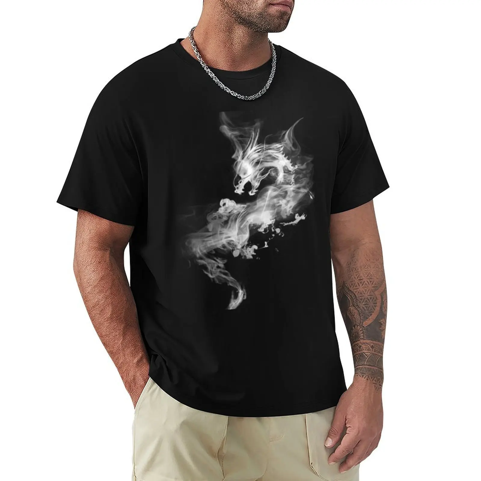 white smoky dragon T-Shirt Basic Casual Wear Short Sleeve Top
white smoky dragon T-Shirt Basic Casual Wear Short Sleeve Top