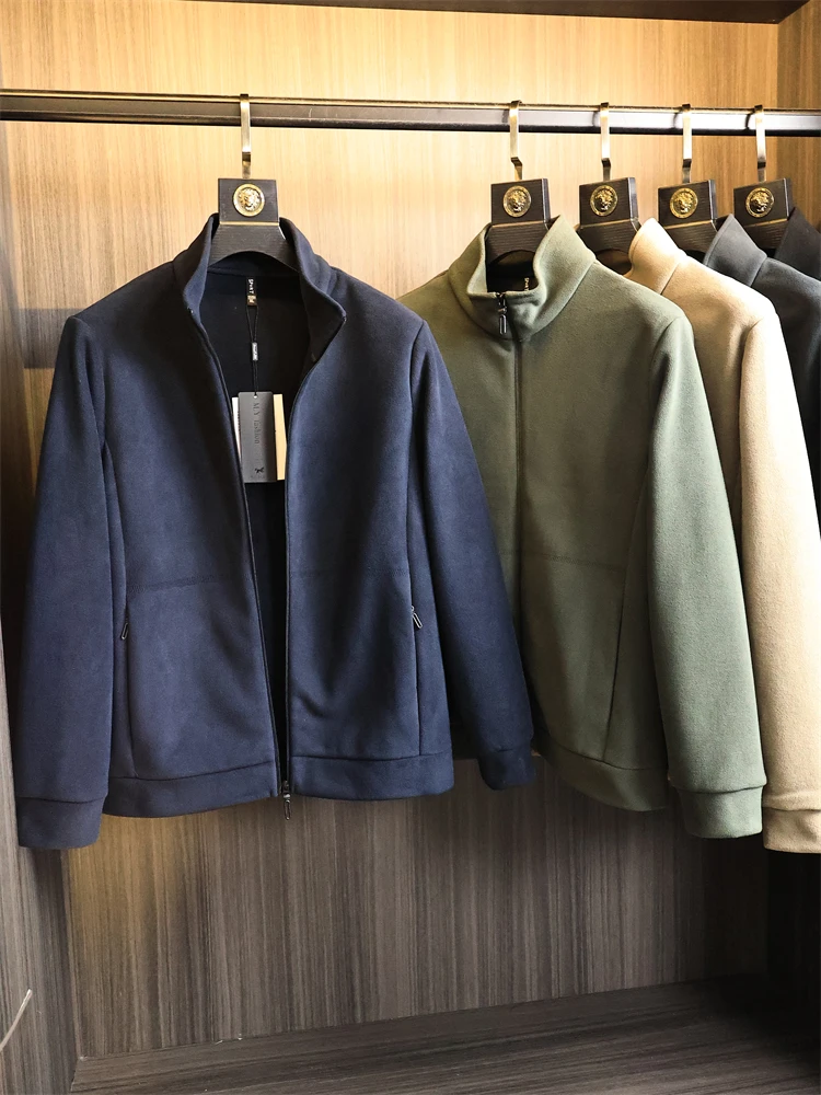 Thickened Stand Collar Men's Jacket Pure Color Fleece Lined Casual Outerwear Autumn Winter Warm Fashion Urban Style Zipper Cl...
Thickened Stand Collar Men's Jacket Pure Color Fleece Lined Casual Outerwear Autumn Winter Warm Fashion Urban Style Zipper Cl...