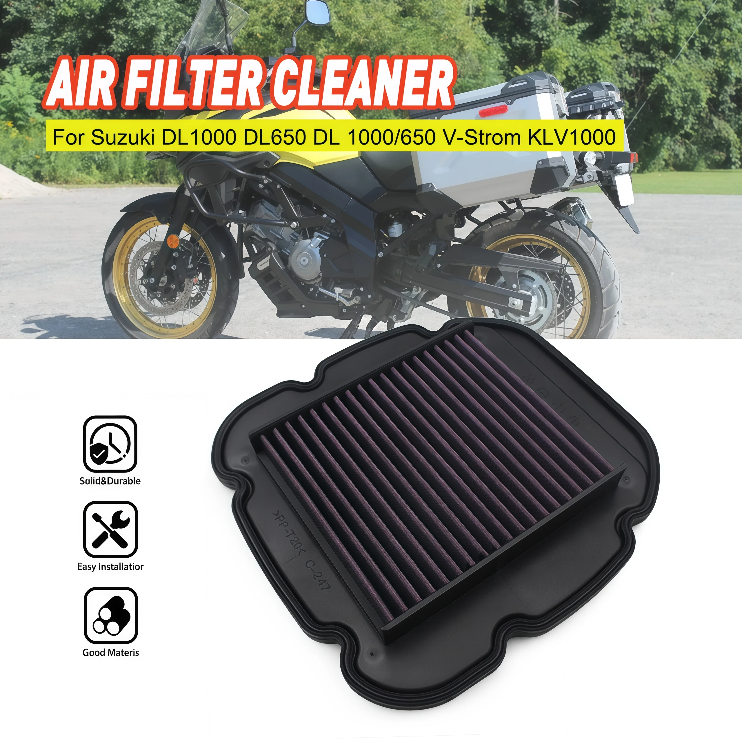 Motorcycle Air Filter Motor Bike Intake Cleaner For SUZUKI DL650 DL 650 V-Strom 2004-2006 DL1000 DL 1000 V-Strom 2002-2013
Motorcycle Air Filter Motor Bike Intake Cleaner For SUZUKI DL650 DL 650 V-Strom 2004-2006 DL1000 DL 1000 V-Strom 2002-2013