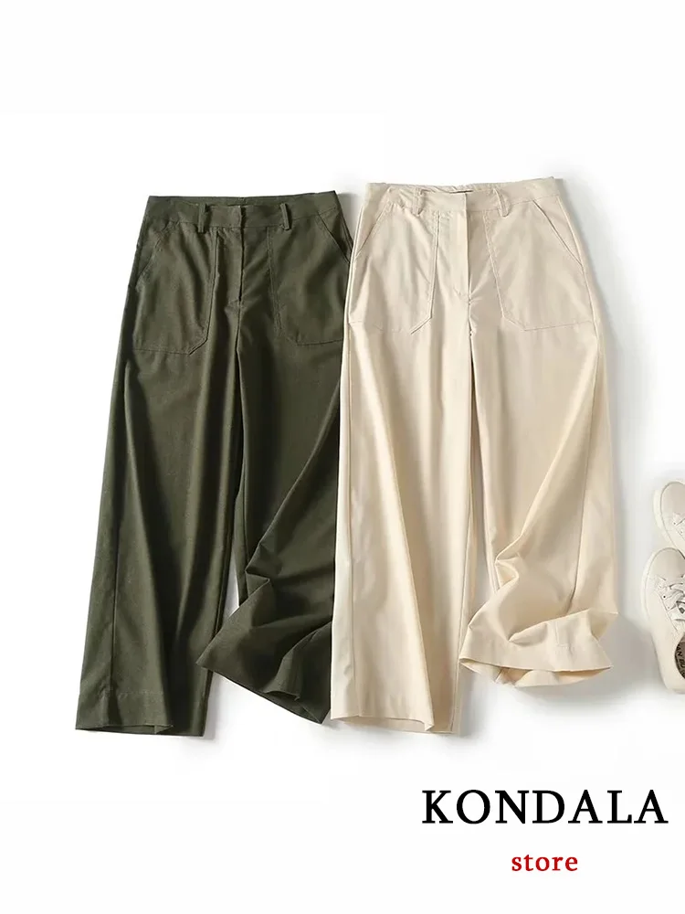 KONDALA Casual Solid Chic Pants High Waist Pockets Zipper Straight Wide Leg Pants Fashion 2023 Summer Trousers Holiday Pants
KONDALA Casual Solid Chic Pants High Waist Pockets Zipper Straight Wide Leg Pants Fashion 2023 Summer Trousers Holiday Pants