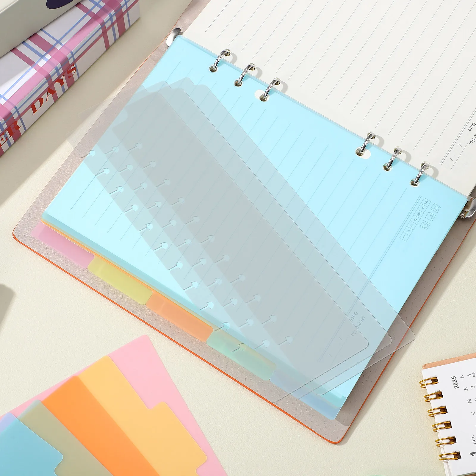5Pcs Binder Divider Folders Cute Plastic Index Dividers for Loose Leaf Notebooks Planner Accessories Snap in Bookmark Page
5Pcs Binder Divider Folders Cute Plastic Index Dividers for Loose Leaf Notebooks Planner Accessories Snap in Bookmark Page