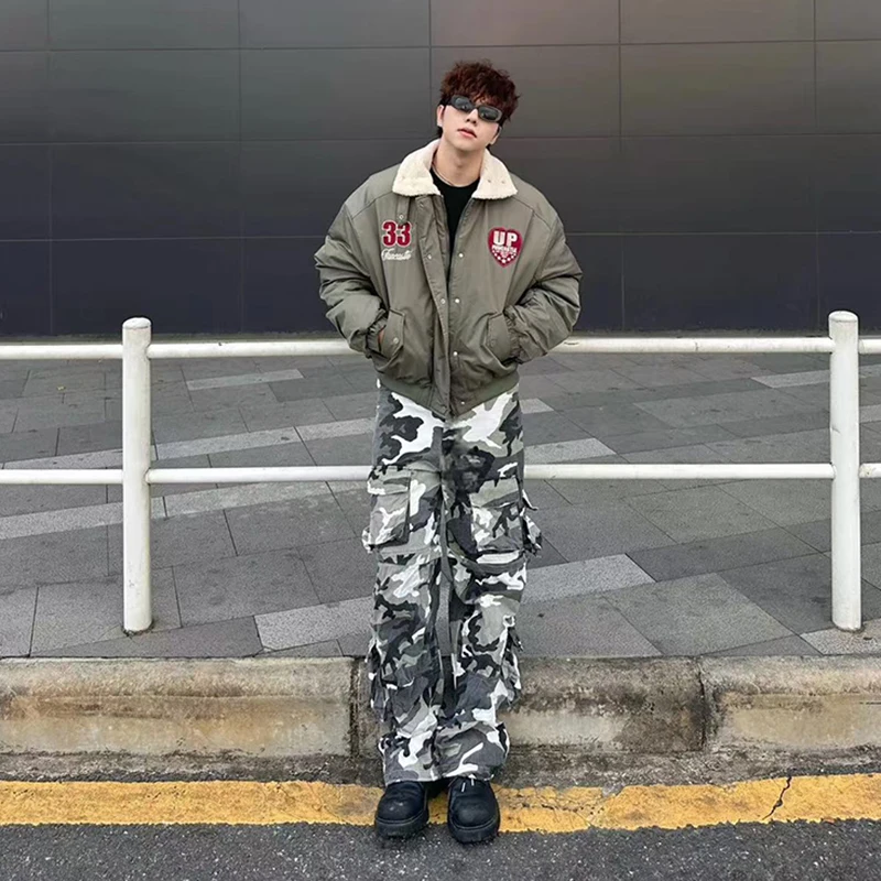 Lamb Fur Collar Cotton Jaet Men's Winter Thiened ort Baseball Sle Warmth Outerwear Casual Loose Fit Long Sve Zipper
Lamb Fur Collar Cotton Jaet Men's Winter Thiened ort Baseball Sle Warmth Outerwear Casual Loose Fit Long Sve Zipper