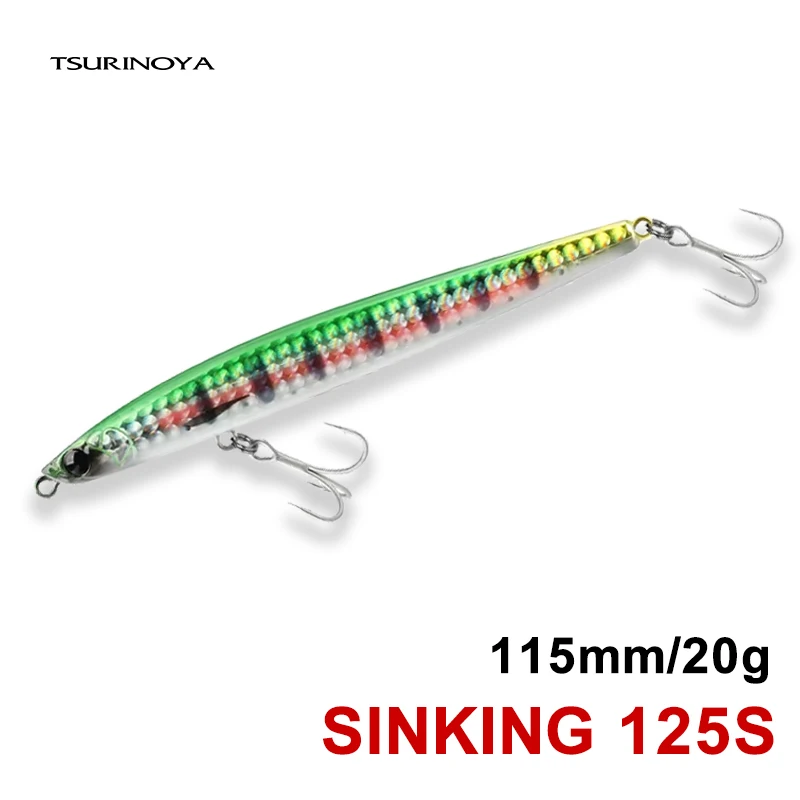 TSURINOYA Sinking Pencil GRIFFIN 115S Long Casting Max 80m Slim Tungsten System115mm 20g Saltwater Fishing Lure Hard Bait Model
TSURINOYA Sinking Pencil GRIFFIN 115S Long Casting Max 80m Slim Tungsten System115mm 20g Saltwater Fishing Lure Hard Bait Model