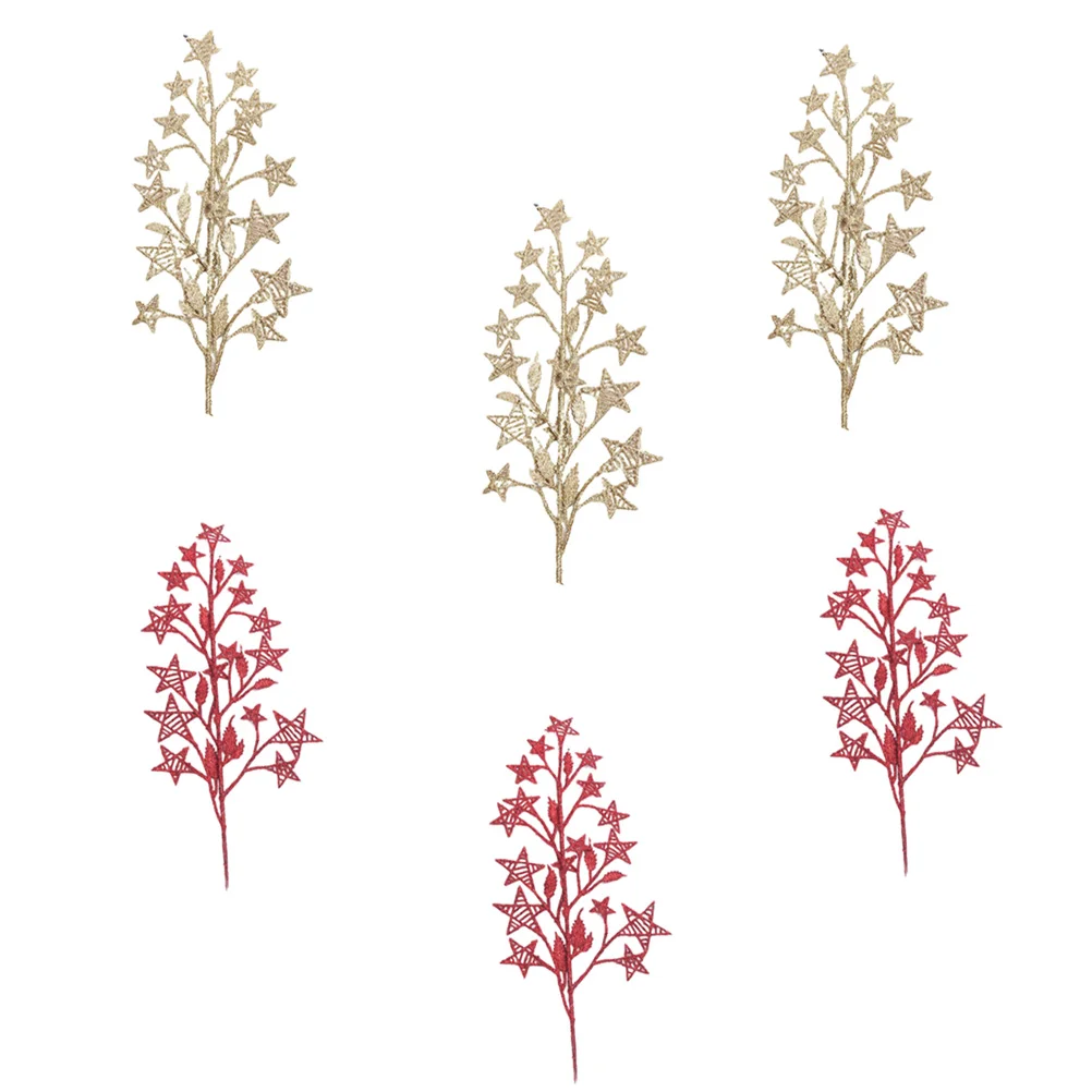 6pcs Five-Pointed Christmas Leaf Decorations Glitter Xmas Leaves Random Color Artificial Pe Leaves For Tree Ornament Home
6pcs Five-Pointed Christmas Leaf Decorations Glitter Xmas Leaves Random Color Artificial Pe Leaves For Tree Ornament Home