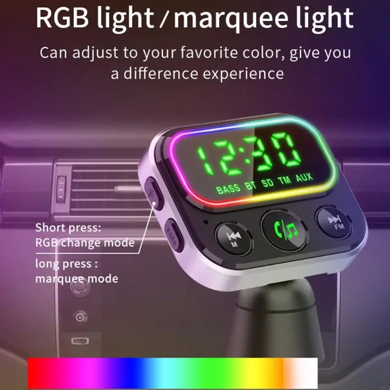 BC79 FM Transmitter BT V5.0 for Car Radio Receiver / Audio Adapter with Dual Car Charger QC3.0 Quick Charging Hands-Free
BC79 FM Transmitter BT V5.0 for Car Radio Receiver / Audio Adapter with Dual Car Charger QC3.0 Quick Charging Hands-Free