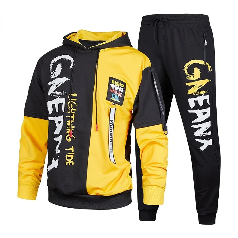 2023 Spring Autumn Tracksuit Men Casual Long Sleeve Hoodie and Sweatpant Two Piece Set Hip Hop Fashion Streetwear Men Outfit Set
2023 Spring Autumn Tracksuit Men Casual Long Sleeve Hoodie and Sweatpant Two Piece Set Hip Hop Fashion Streetwear Men Outfit Set