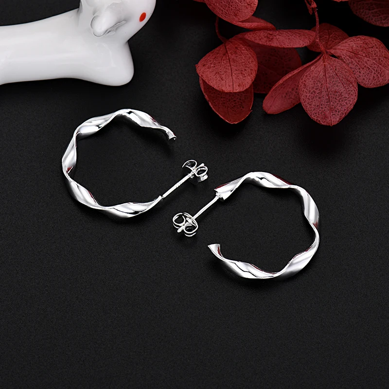 Popular Brands Y2k 925 Sterling Silver Beautiful Spiral Earrings Stud Women Fashion Wedding Accessories Jewelry Holiday Gift
Popular Brands Y2k 925 Sterling Silver Beautiful Spiral Earrings Stud Women Fashion Wedding Accessories Jewelry Holiday Gift