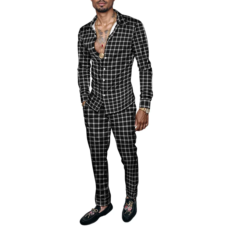 2025 Spring Summer Men's Two-piece Shirt Set Men's Luxurious And Lightweight Party Long Sleeved Suit Fashionable Suit
2025 Spring Summer Men's Two-piece Shirt Set Men's Luxurious And Lightweight Party Long Sleeved Suit Fashionable Suit