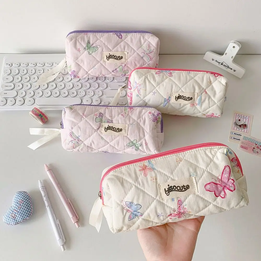 Cute Quilted Pen Bag Large Capacity Butterfly Printing Cosmetic Bag Pen Pouch for Student
Cute Quilted Pen Bag Large Capacity Butterfly Printing Cosmetic Bag Pen Pouch for Student