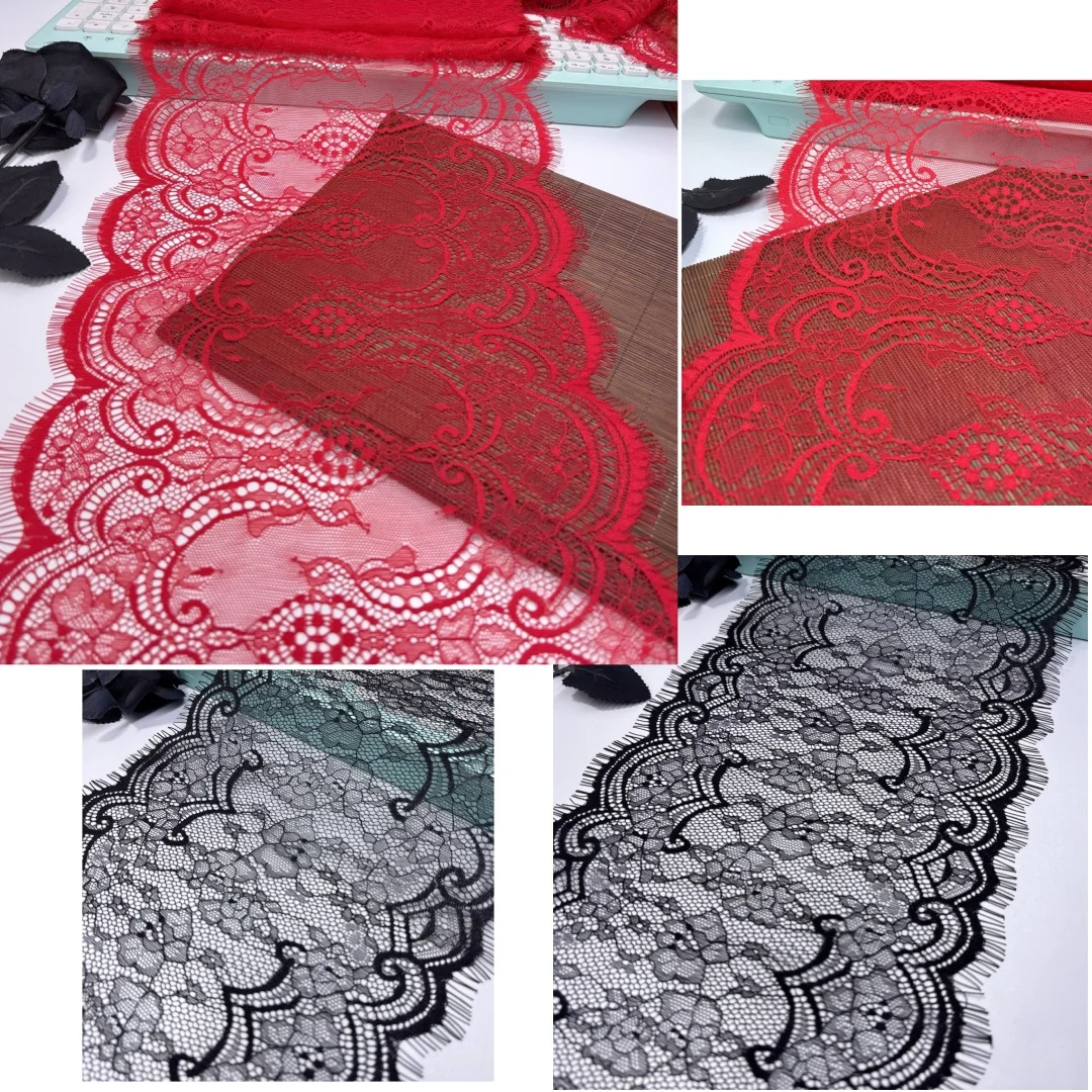 Red Eyelash Lace Scalloped Chantilly Fabric Black DIY Sewing Crafts Embroidery Lace Fabrics For Clothing Accessories
Red Eyelash Lace Scalloped Chantilly Fabric Black DIY Sewing Crafts Embroidery Lace Fabrics For Clothing Accessories