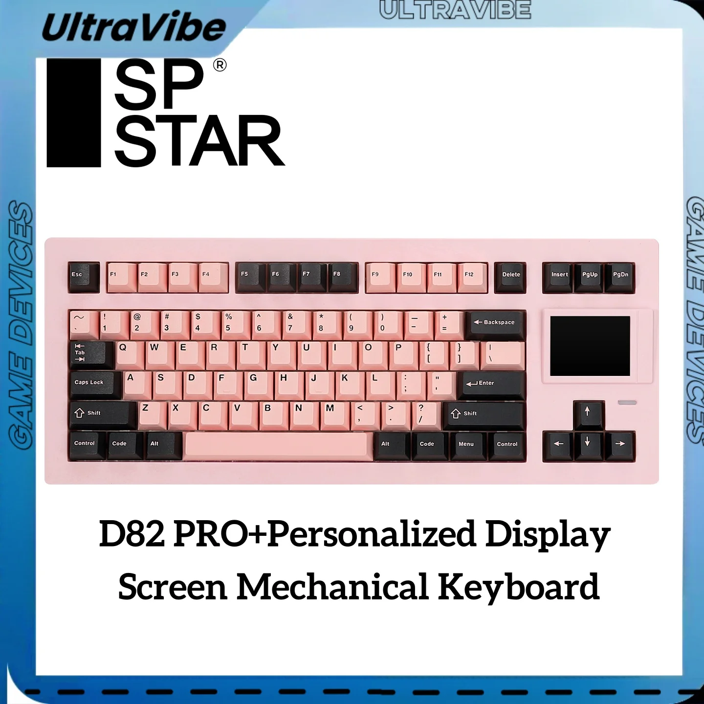 SP STAR D82 PRO+ Механическая клавиатура с персонализированным экраном, поддерживающая схему GIF, трехрежимная механическая клавиатура с горячим подключением, RGB
SP STAR D82 PRO+ Механическая клавиатура с персонализированным экраном, поддерживающая схему GIF, трехрежимная механическая клавиатура с горячим подключением, RGB