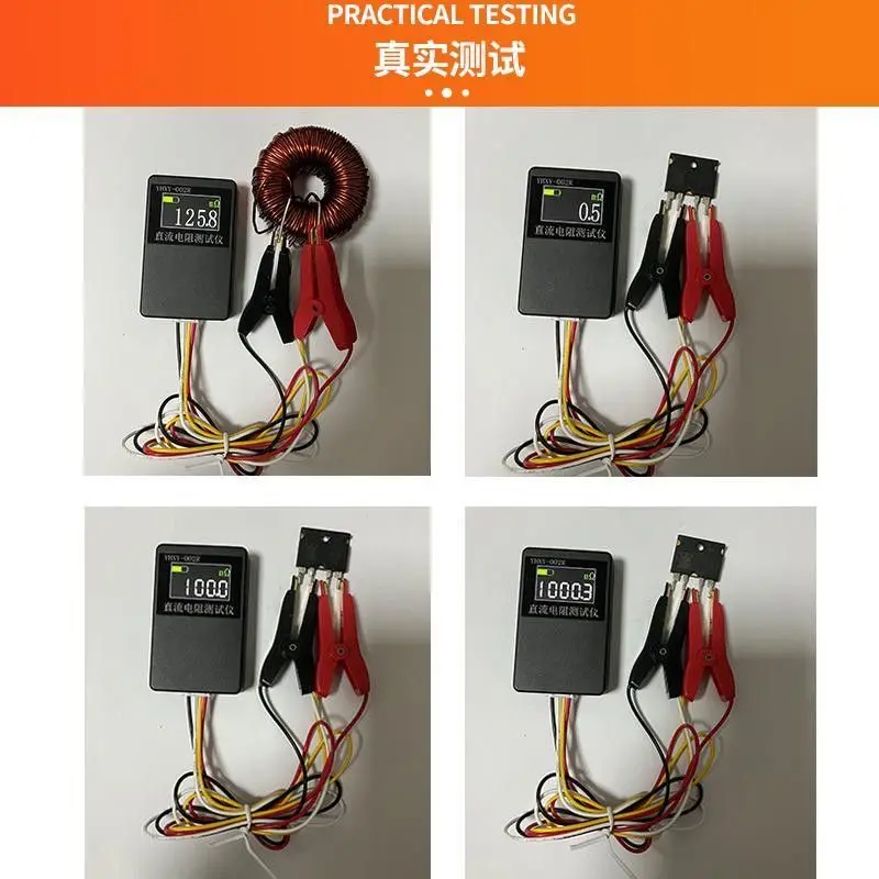 002R 0.03% High Precision Resistance Tester Short Circuit Tester Range DC Milliohm Meter0.0001 Ohms -20 Ohms