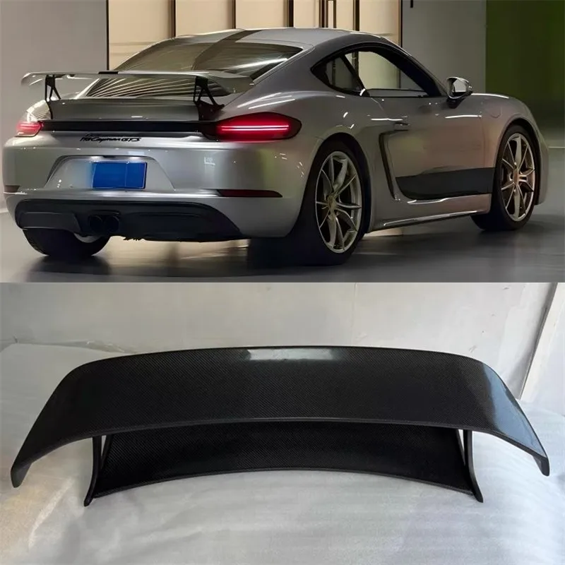 For Porsche 718 Cayman GTS Real Dry Carbon Fiber Tail Wing Wing Rear Trunk Lip Car Accessories Refit Decoration Spoiler Kit
For Porsche 718 Cayman GTS Real Dry Carbon Fiber Tail Wing Wing Rear Trunk Lip Car Accessories Refit Decoration Spoiler Kit