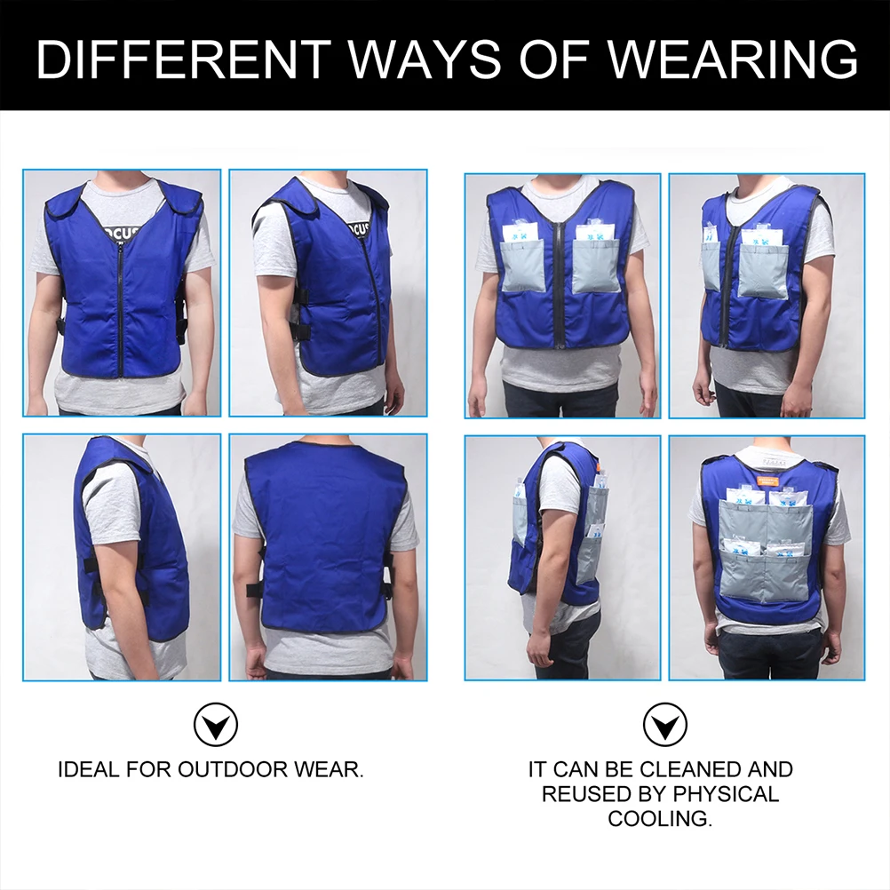 1Set Cooling Vest for Men Summer Lightweight Ice-Packed Wearable Cooler Reusable Chill Comfortable Breathable Design
1Set Cooling Vest for Men Summer Lightweight Ice-Packed Wearable Cooler Reusable Chill Comfortable Breathable Design
