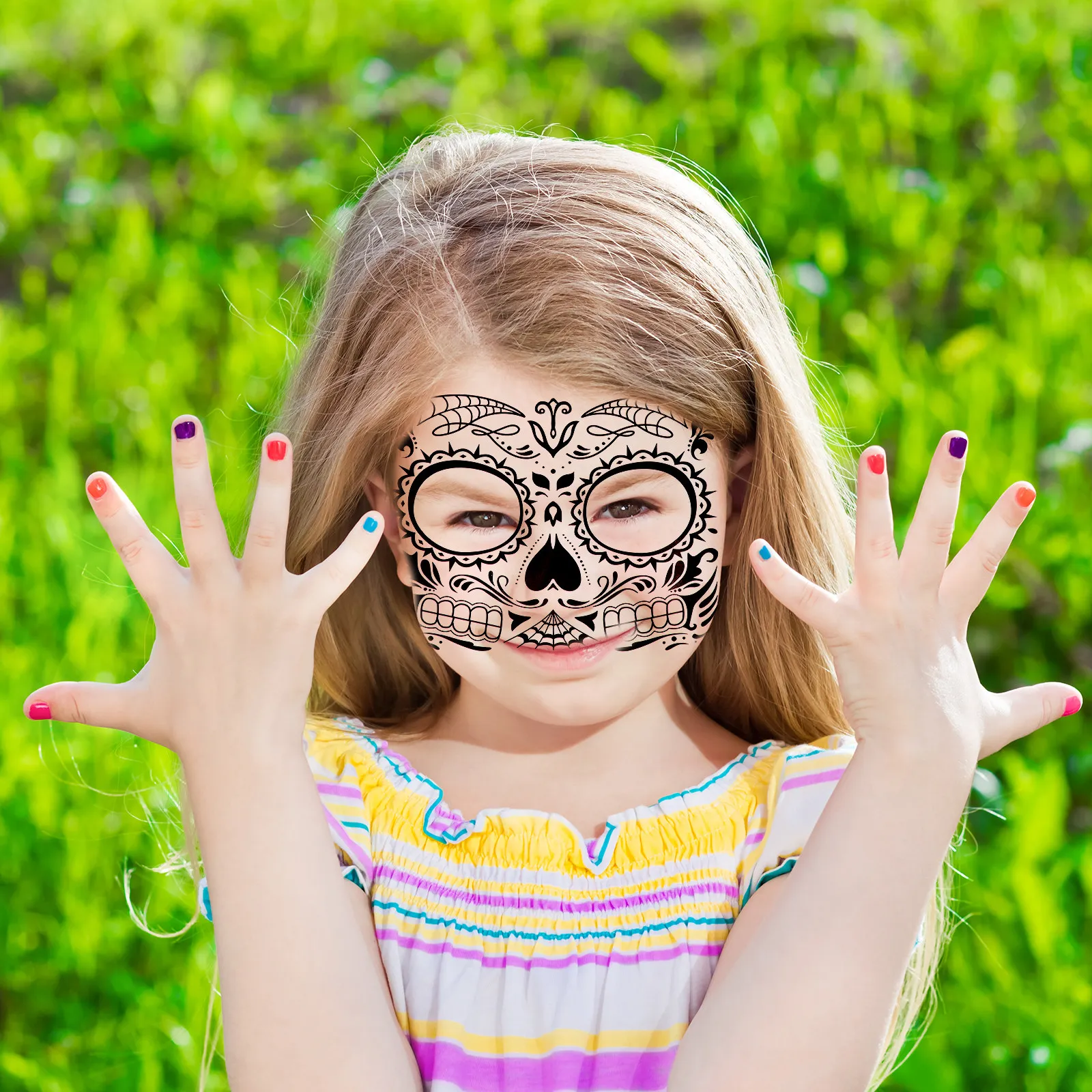 15 Sheets Halloween Face Decals Tattoos Stickers Skull Makeup Floral Flower Art
15 Sheets Halloween Face Decals Tattoos Stickers Skull Makeup Floral Flower Art