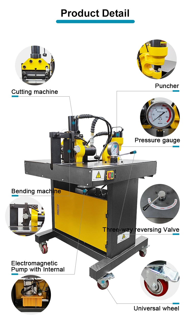 3-in-1 Hydraulic Bus Machine Cutting, Bending and Stamping Manufacturing
3-in-1 Hydraulic Bus Machine Cutting, Bending and Stamping Manufacturing