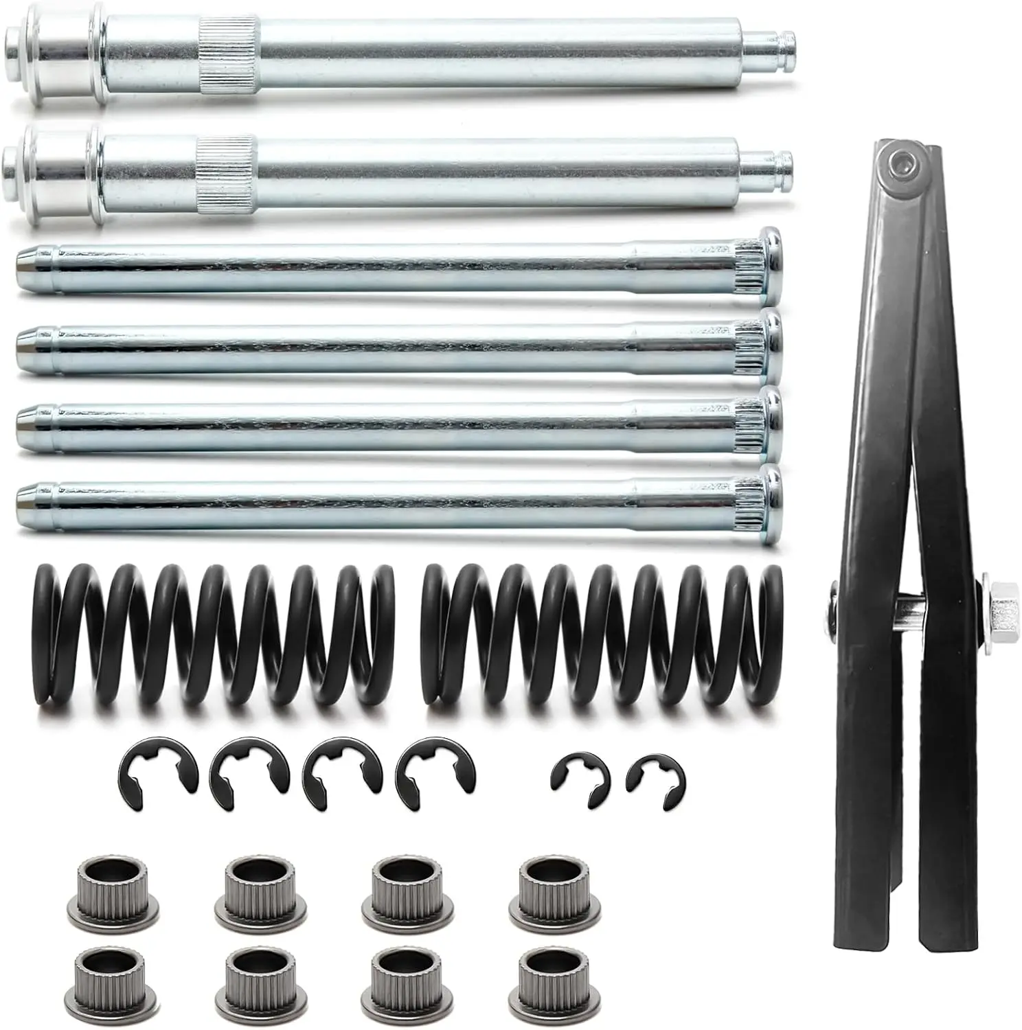 Комплект роликовых штифтов дверной петли и втулок + пружинный инструмент для Chevrolet C1500-C3500, GMC Suburban, Tahoe
Комплект роликовых штифтов дверной петли и втулок + пружинный инструмент для Chevrolet C1500-C3500, GMC Suburban, Tahoe