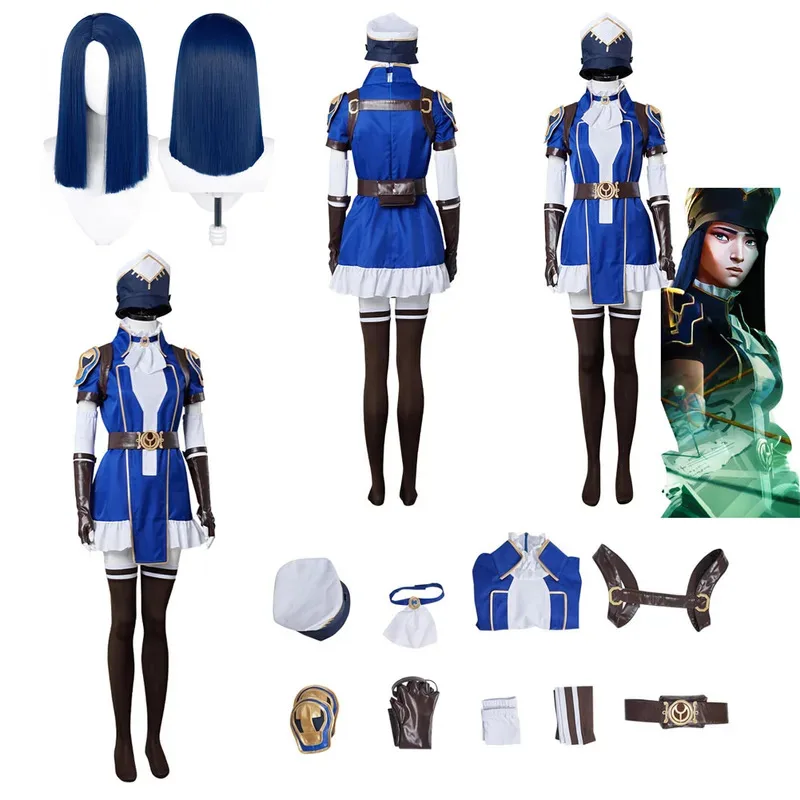 Arcane: LOL Caitlyn the Sheriff of Piltover Cosplay Fantasy Wig Roleplaying Costume Women Outfits Hat Halloween Carnival Suit
Arcane: LOL Caitlyn the Sheriff of Piltover Cosplay Fantasy Wig Roleplaying Costume Women Outfits Hat Halloween Carnival Suit