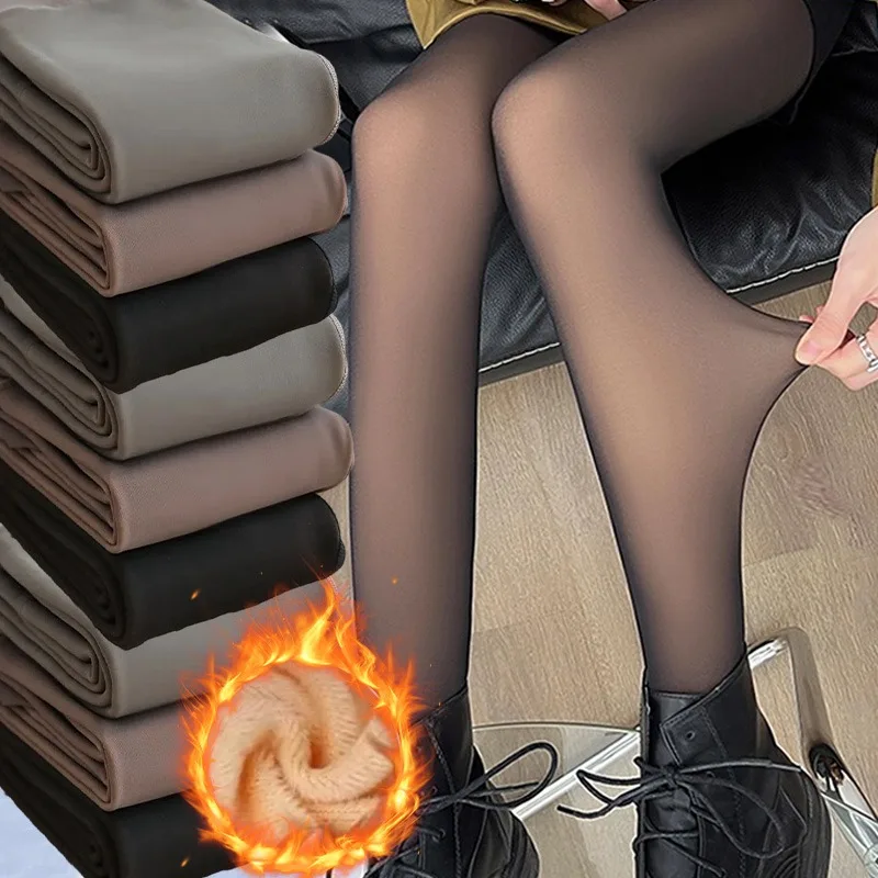 Winter Warm Fashion Thermal Leggings Insulated Tights Fleece Lined High Waist Elasticity Thick Plush Women Pantyhose Stockings
Winter Warm Fashion Thermal Leggings Insulated Tights Fleece Lined High Waist Elasticity Thick Plush Women Pantyhose Stockings