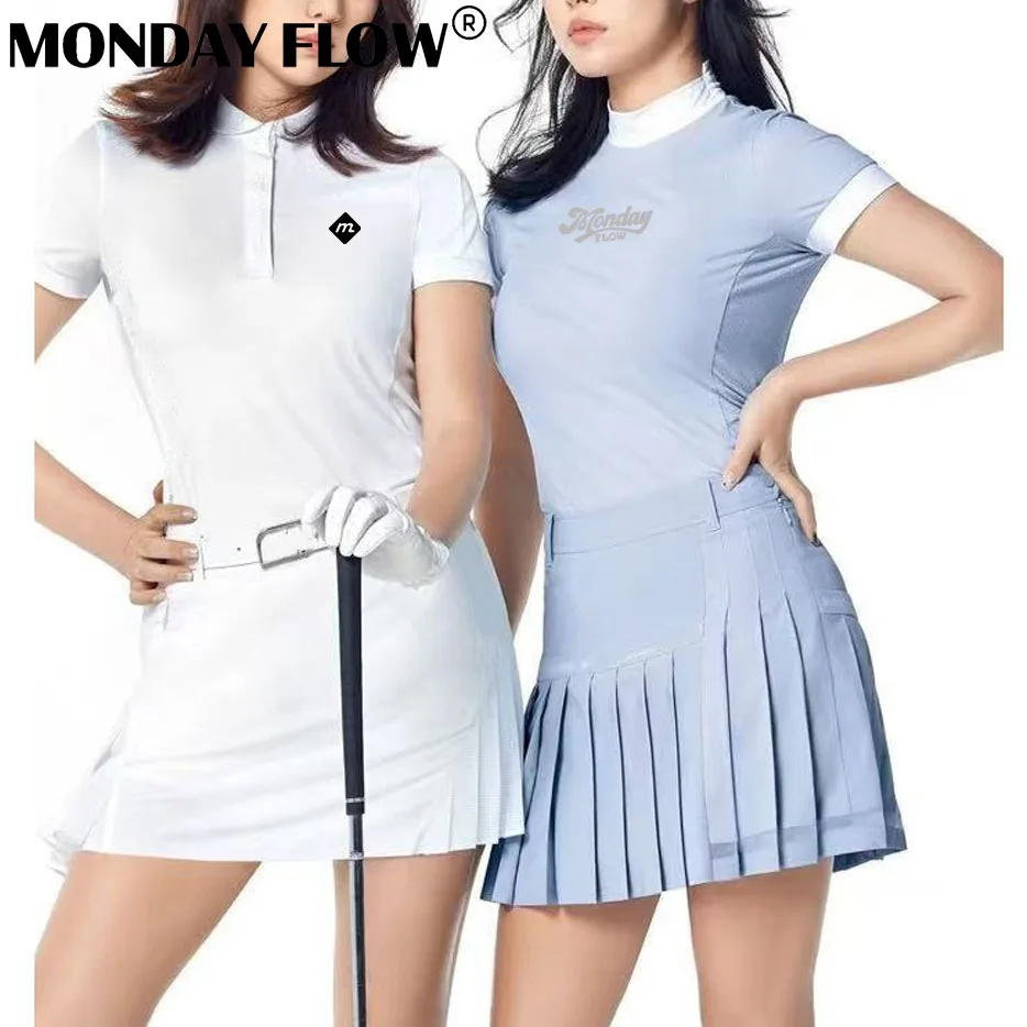 MONDAY FLOW Golf Women's T-Shirts Sports Leisure Summer Short Sleeve Lady Clothing Elasticity Quick Dry Breathable Golf Tops
MONDAY FLOW Golf Women's T-Shirts Sports Leisure Summer Short Sleeve Lady Clothing Elasticity Quick Dry Breathable Golf Tops