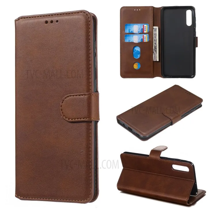 Classic Wallet Leather Stand Phone Protective Shell for Samsung Galaxy A50/A50s/A30s - Brown
Classic Wallet Leather Stand Phone Protective Shell for Samsung Galaxy A50/A50s/A30s - Brown