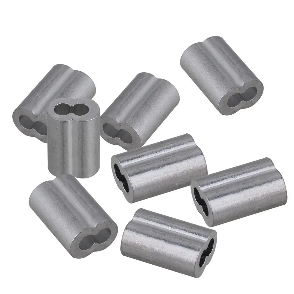 1.5mm Double Ferrules Sliver Aluminum Crimping Loop Wire Rope Clip Sleeves Clamps for M1.5 Wire Rope Pack of 200
1.5mm Double Ferrules Sliver Aluminum Crimping Loop Wire Rope Clip Sleeves Clamps for M1.5 Wire Rope Pack of 200