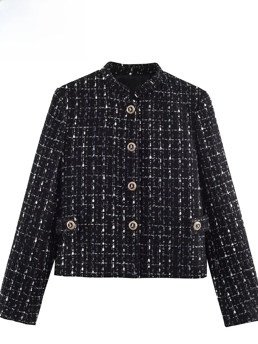 ZARK Wind High Collar Metal Color Tead Texture Suit Jaet Women's Faion Spring New Stand Fit Polyester Long Sve Bu...
ZARK Wind High Collar Metal Color Tead Texture Suit Jaet Women's Faion Spring New Stand Fit Polyester Long Sve Bu...